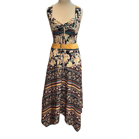 Du Paradis Midi Dress, Multi Color, Size XS - Picture 1 of 9